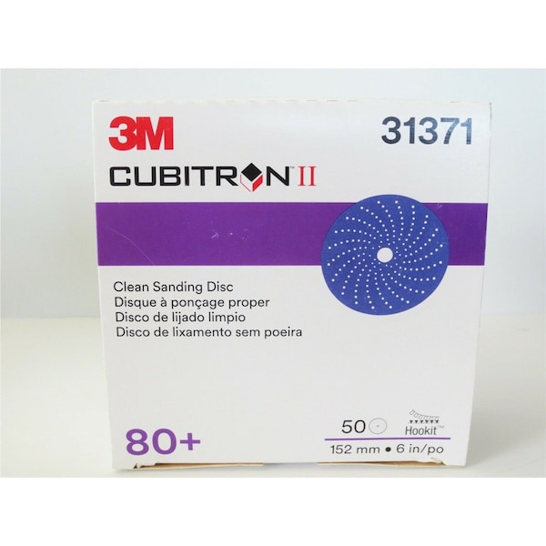 Cubitron II Hookit Clean Sanding Disc 6 80 grit